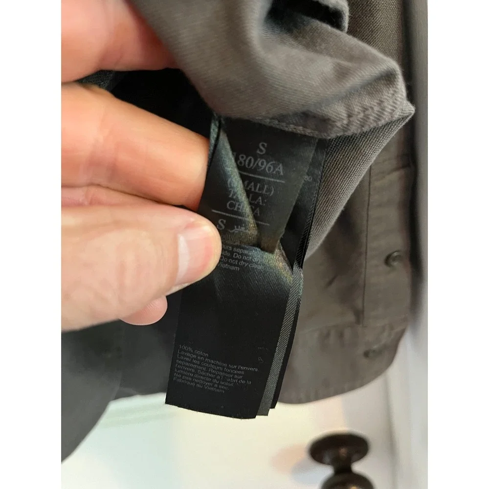 AllSaints‎ Huntington LS Shirt Charcoal Grey Ramskull